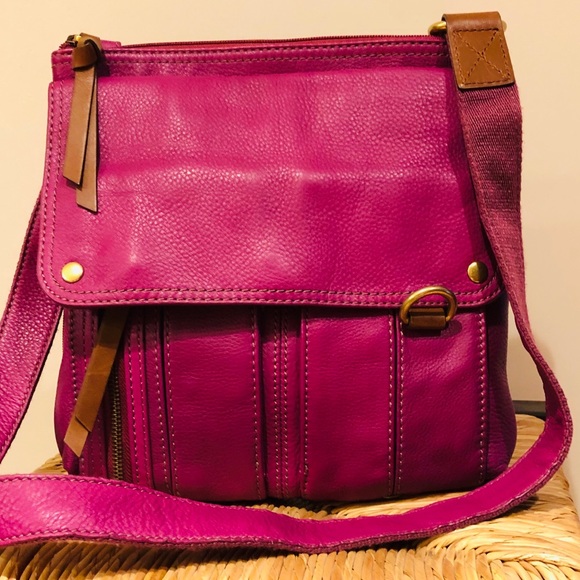 Fossil | Bags | Fossil Fuchsia Leather 